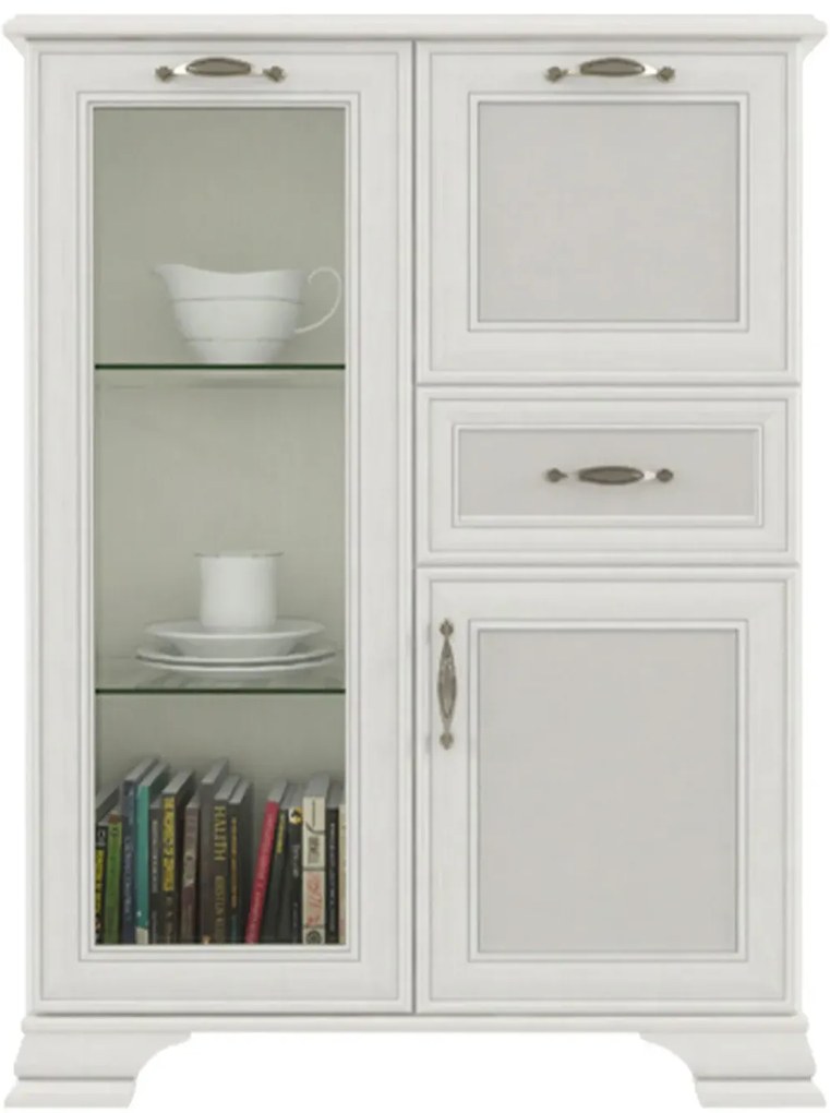 Komoda z witryną i barkiem fineline crema H8-A14