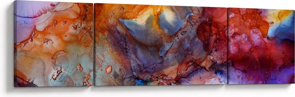 Obraz - Abstrakcyjna sztuka tuszu (170x50 cm)