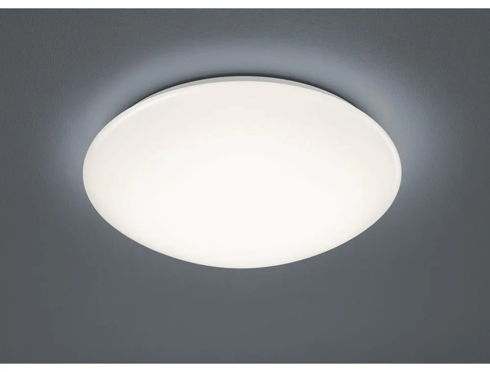 Biała okrągła lampa sufitowa LED Trio Putz, średnica 40 cm