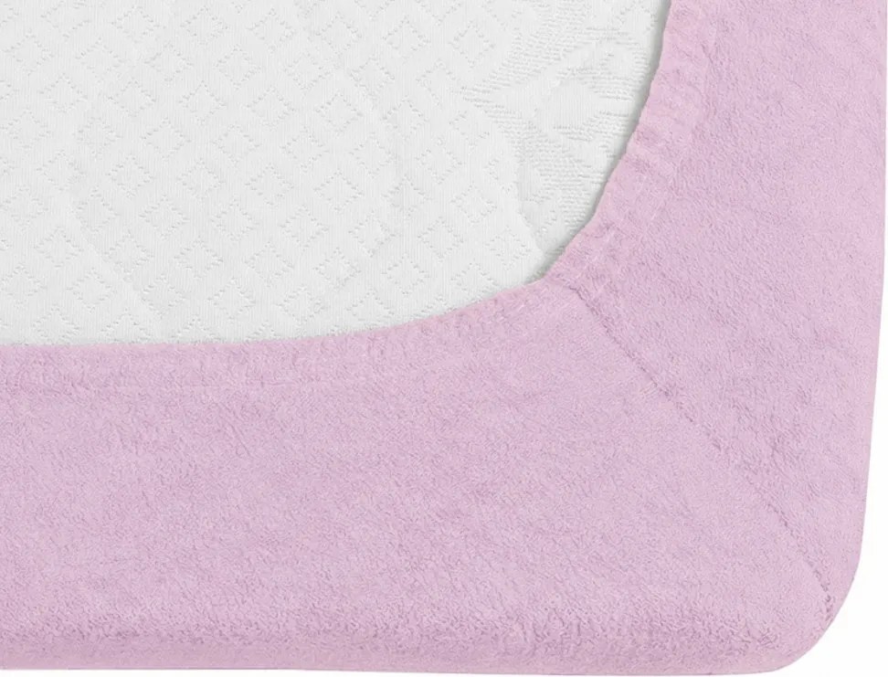 PrzytulneMieszkanie.pl Prześcieradło frotte EXCLUSIVE jasnofioletowe 90 x 200 cm
