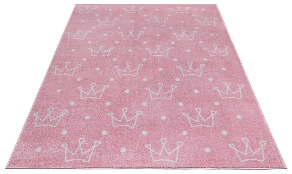 Różowy dywan dziecięcy 120x170 cm Crowns – Hanse Home