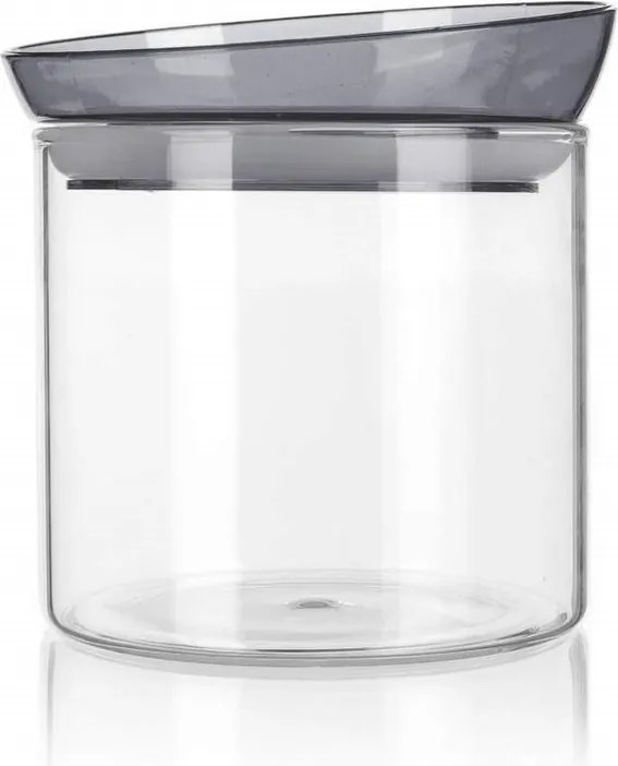 Szklany pojemnik Banquet MABEL 650 ml, szary, S