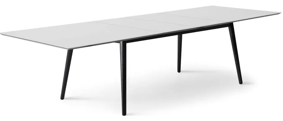 Biało-czarny rozkładany stół z białym blatem 100x210 cm Meza – Hammel Furniture