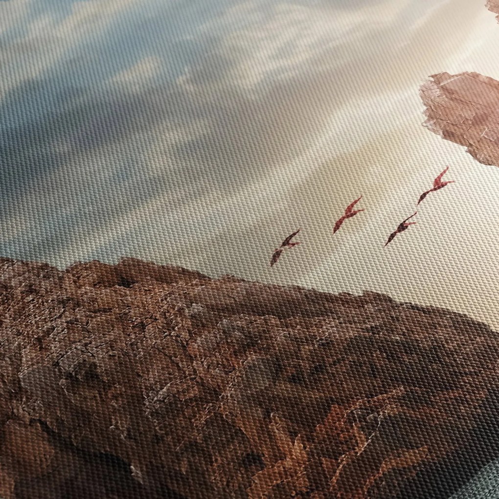 Obraz - Zachód słońca nad klifami (170x50 cm)