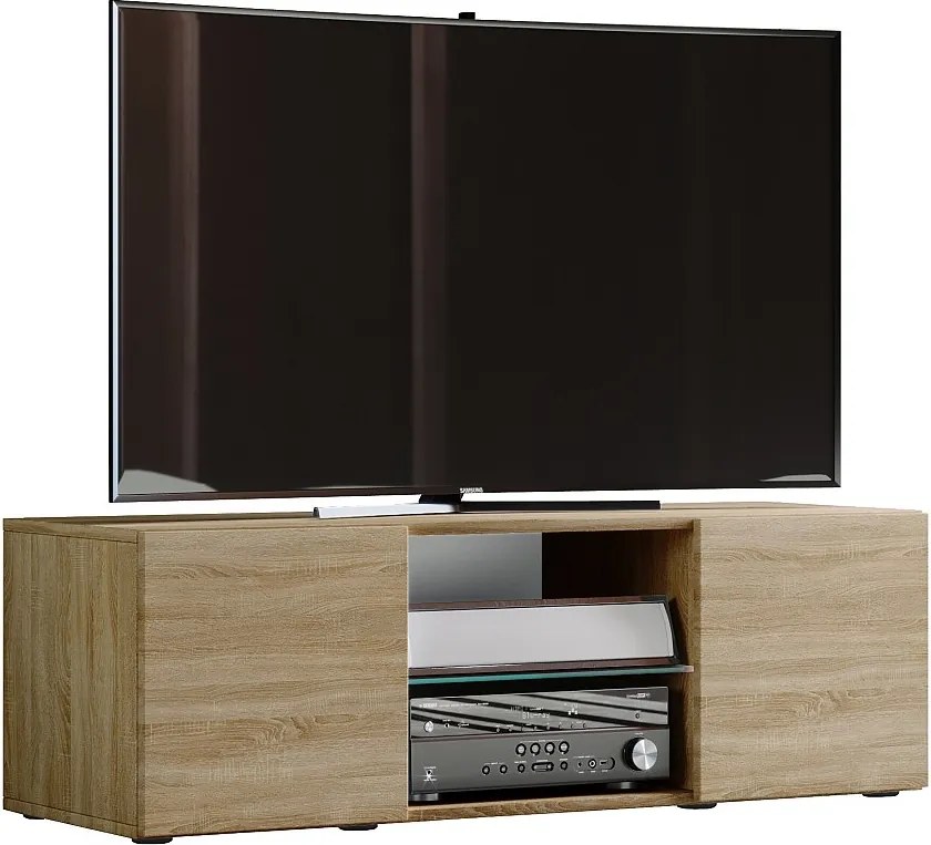 Drewno TV Lowboard Szafka TV Lowina