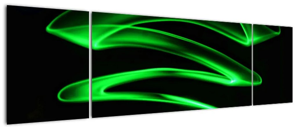 Obraz - neonowe fale (170x50 cm)