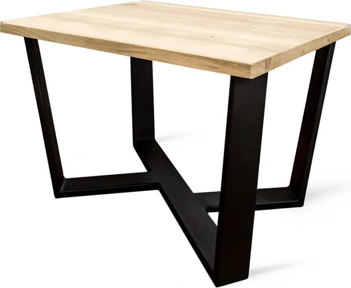 Industrialny stolik kawowy z litego drewna Little Black