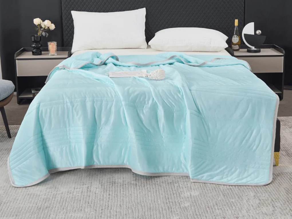 Chłodząca letnia kołdra CELIA, miętowa Rozmiar: 140 x 200 cm