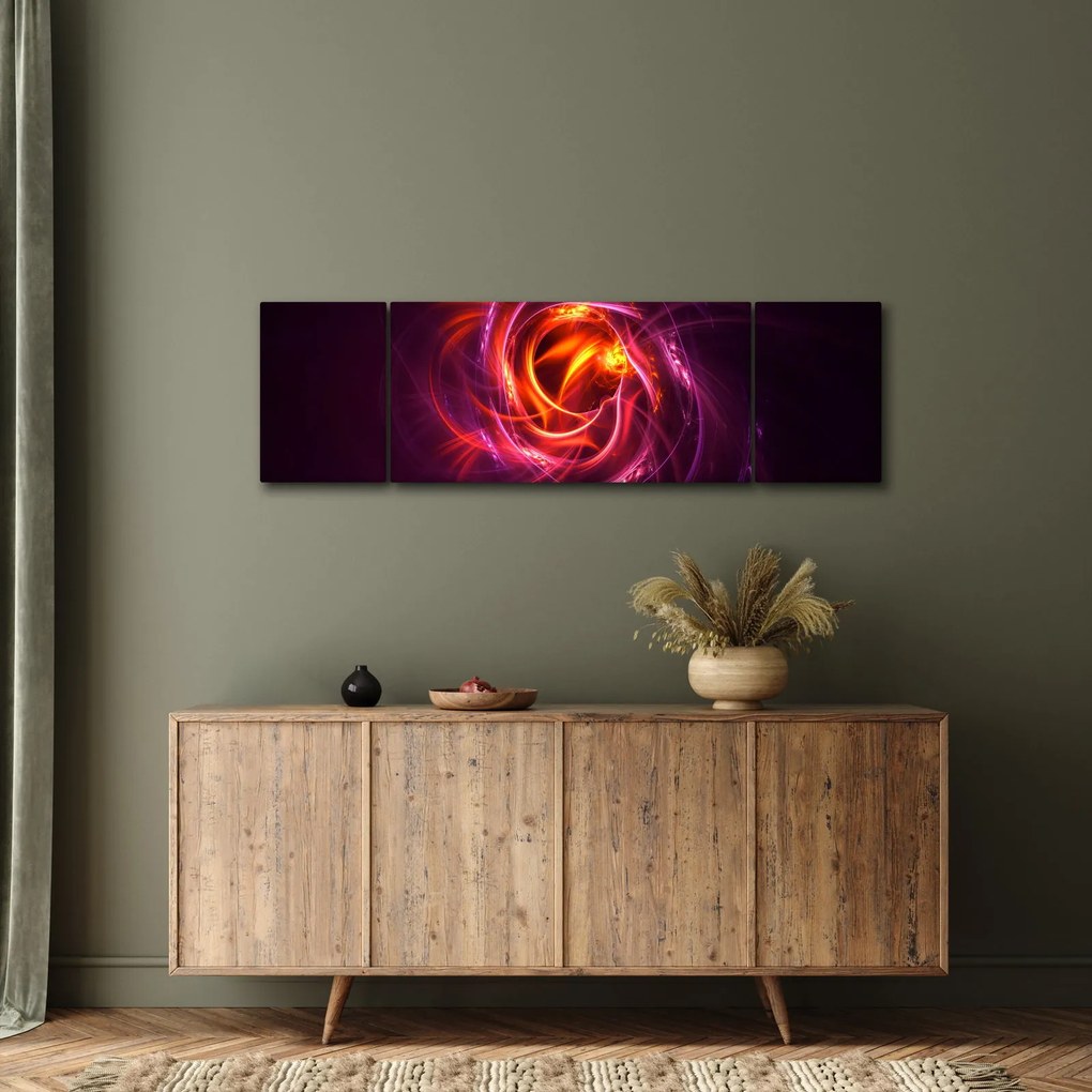 Obraz świecącej nowoczesnej abstrakcji (170x50 cm)