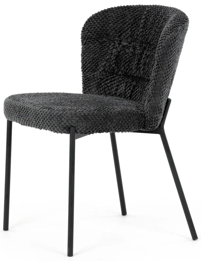 Zestaw krzeseł do jadalni Bouclé CT-W1077 GREY2, 4szt.