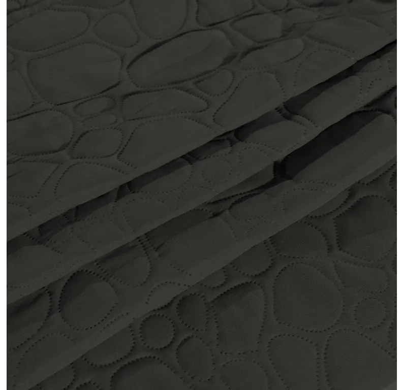 Ciemnoszara narzuta na łóżko ze wzorem STONE Rozmiar: 200 x 220 cm