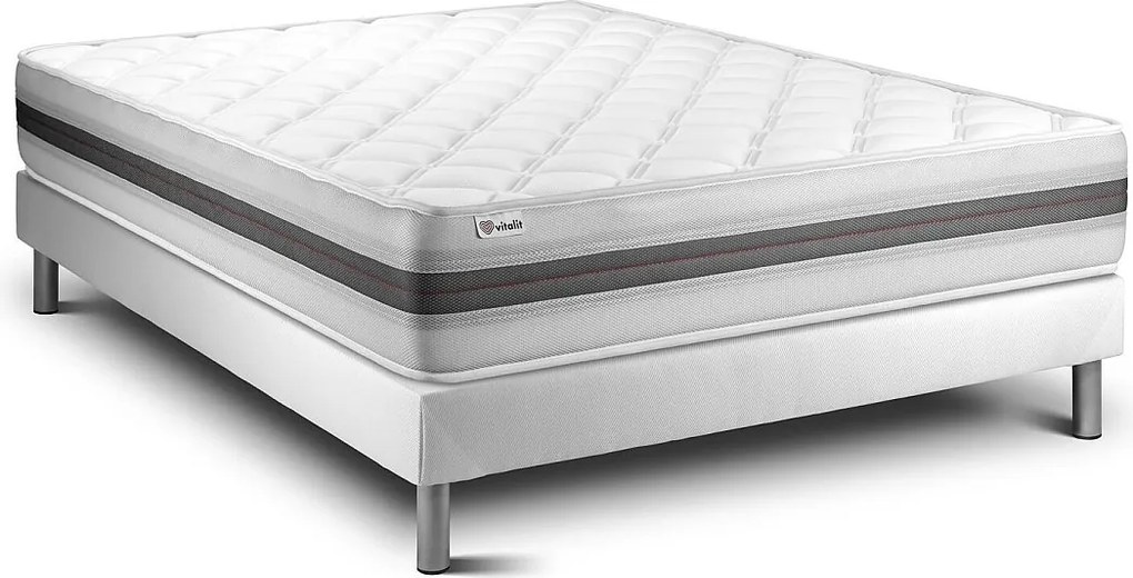 lózka z materacem VITALMEMO BACK 150 x 200 cm Rama lózka Bialy