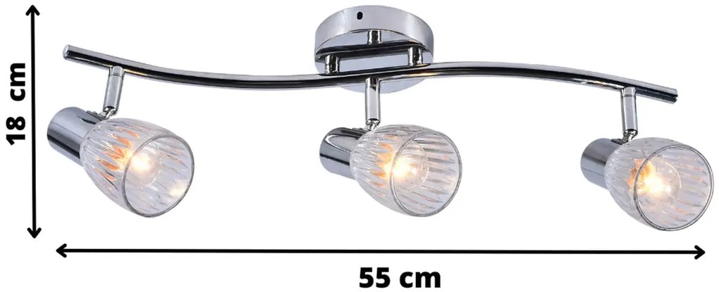 Nowoczesna trzypunktowa lampa sufitowa - E8-H87