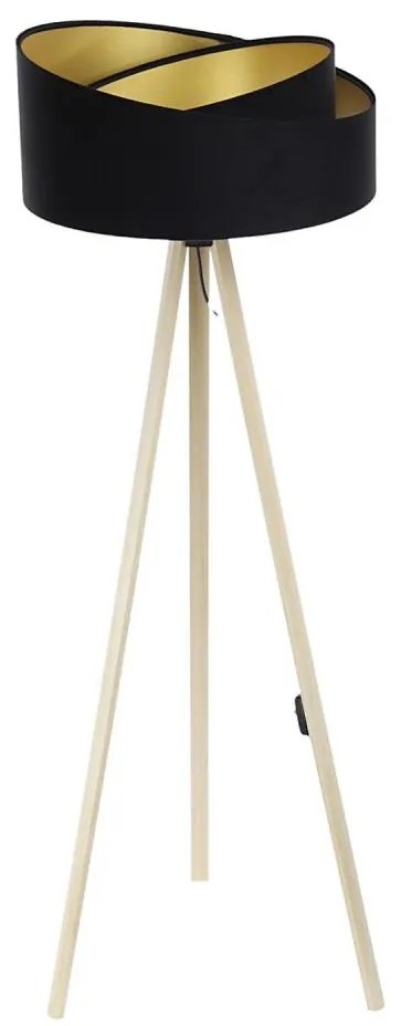 Lampa podłogowa GALAXY 1xE27/60W/230V czarny/beżowy