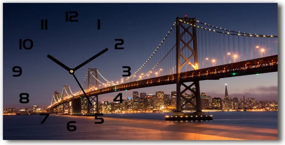 Zegar ścienny szklany Most San Francisco