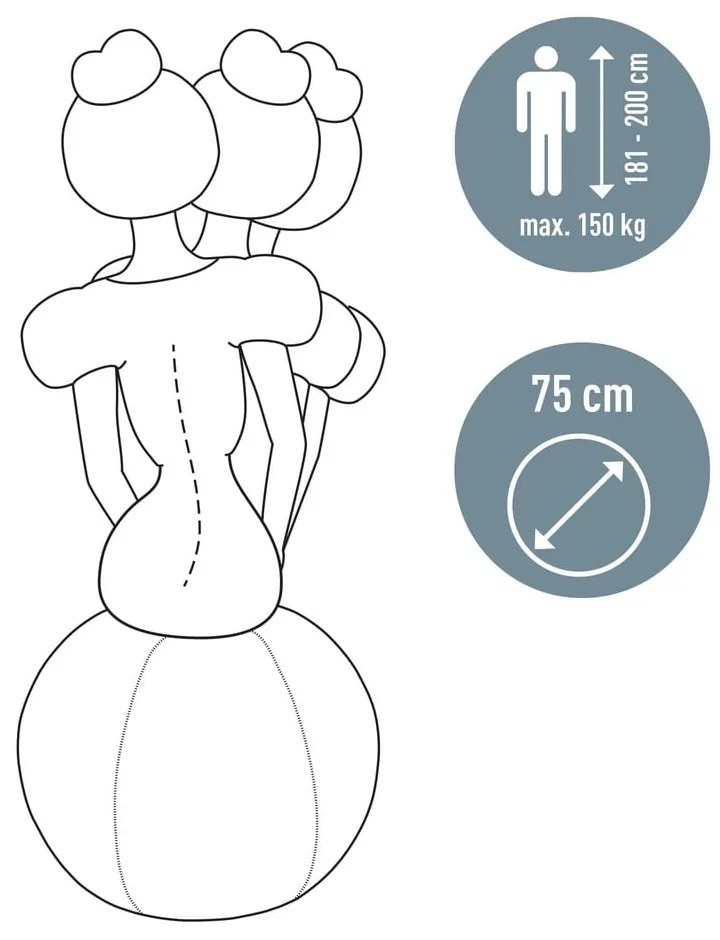 Ergonomiczna piłka do siedzenia z obciążnikami ø 75 cm Ergo – Leitz