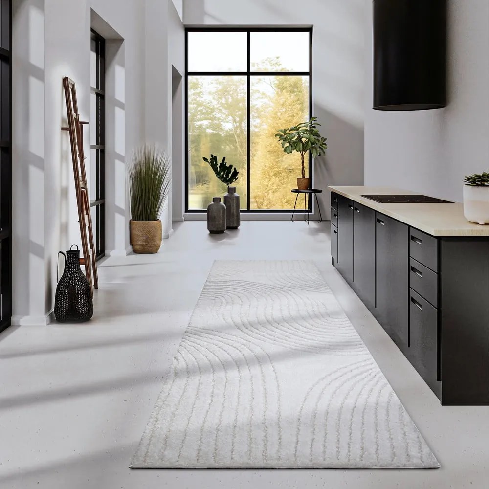 Kremowy chodnik 80x240 cm Pigment Cream White – Elle Decoration