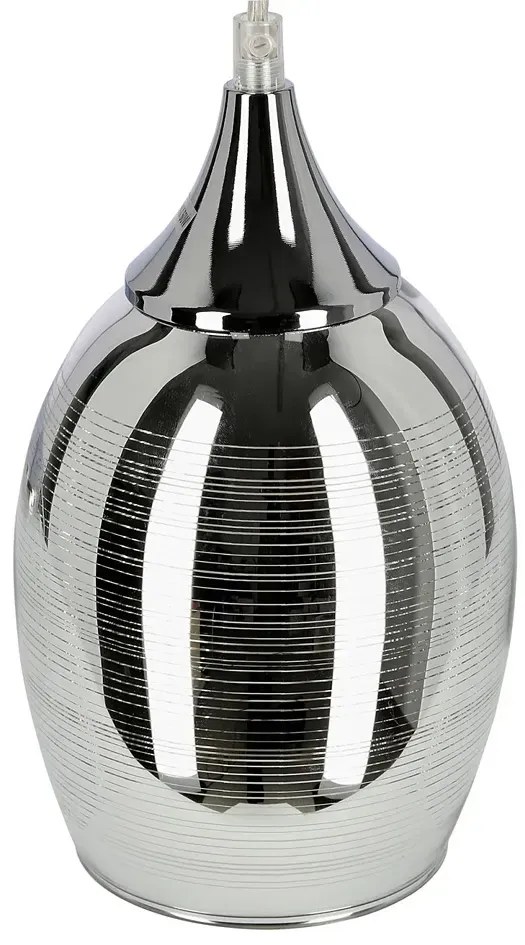 Nowoczesna wisząca lampa ze szklanym kloszem - D145 H3-T62