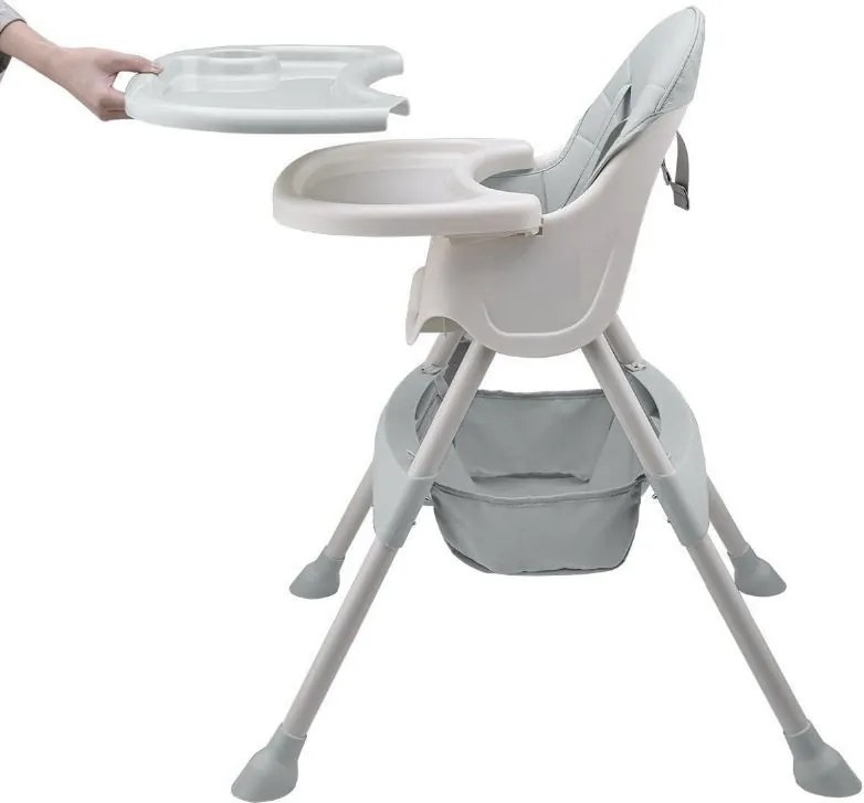 Krzesełko do karmienia szare – ergonomiczne siedzisko dla dzieci