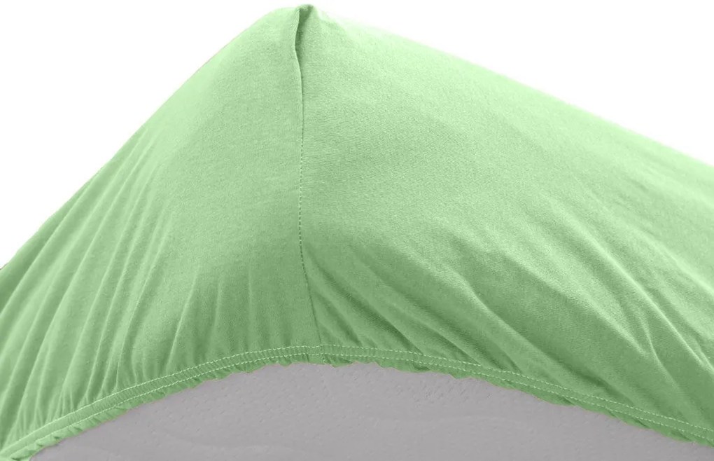 PrzytulneMieszkanie.pl Prześcieradło nieprzemakalne JERSEY 70x140 cm zielone