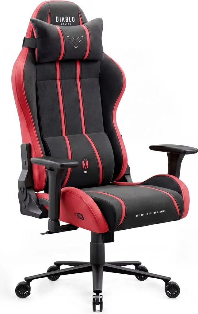 Fotel gamingowy materiałowy Diablo X-One 2.0 King Size, Bloody Mary