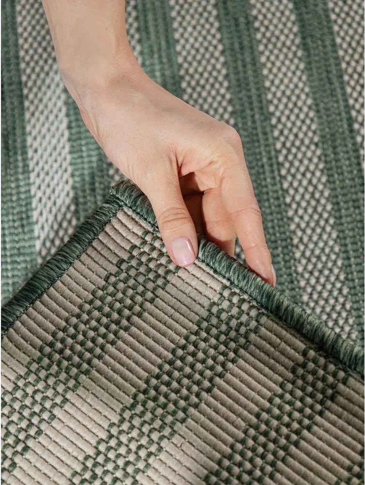 Zielony/kremowy dywan odpowiedni na zewnątrz 120x170 cm Haringey Linley – Ted Baker