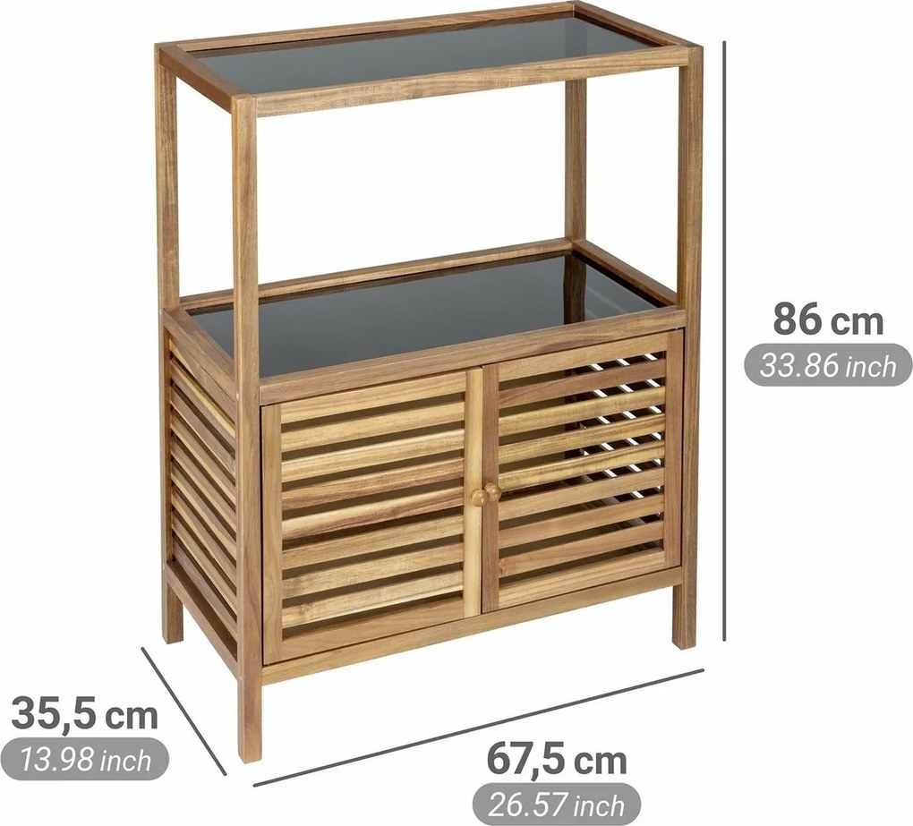 Wenko Szeroka półka łazienkowa z drzwiczkami FONDI