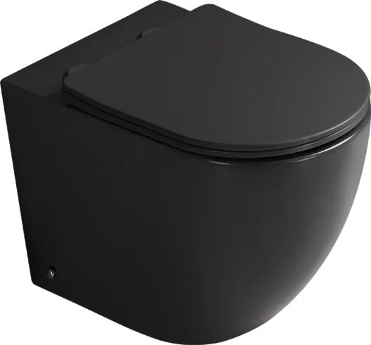 Mexen Lena miska wc stojąca Rimless Tornado z deską wolnoopadającą slim, duroplast, czarna mat - 3222T4085