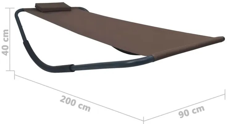 Brązowa leżanka ogrodowa - Wintex 5X