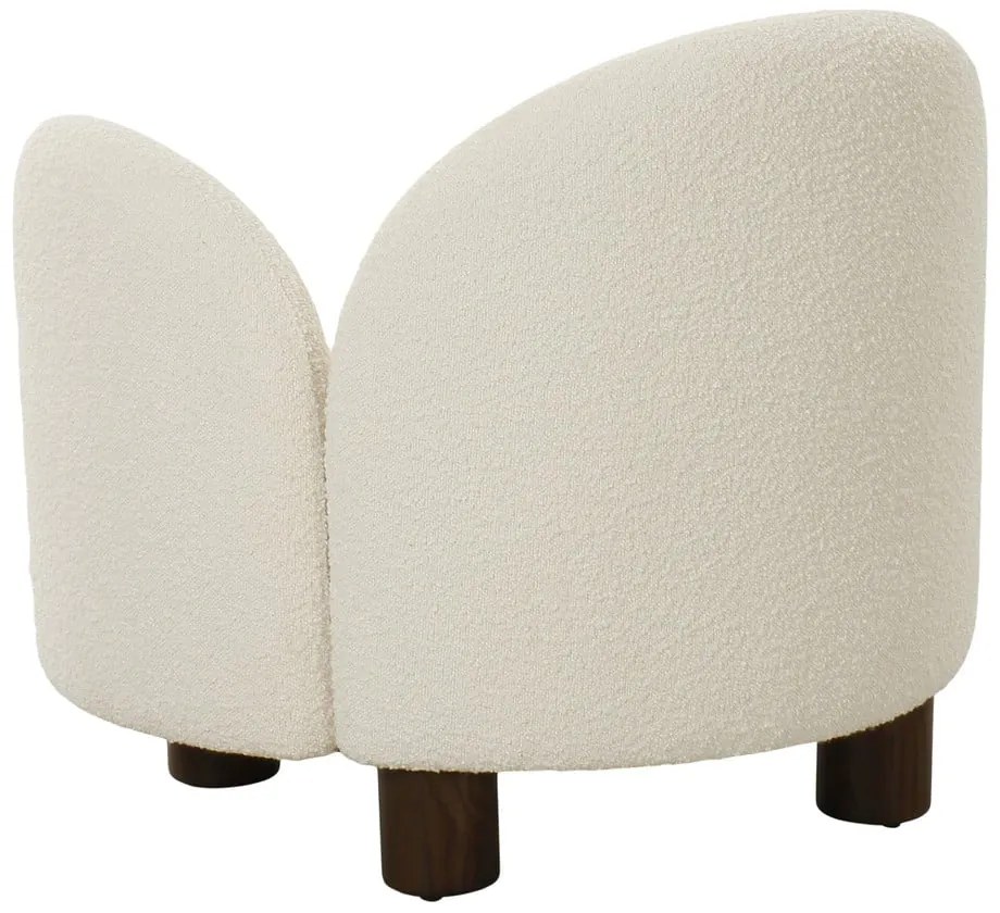 Biały fotel z materiału bouclé Honolulu – House Nordic