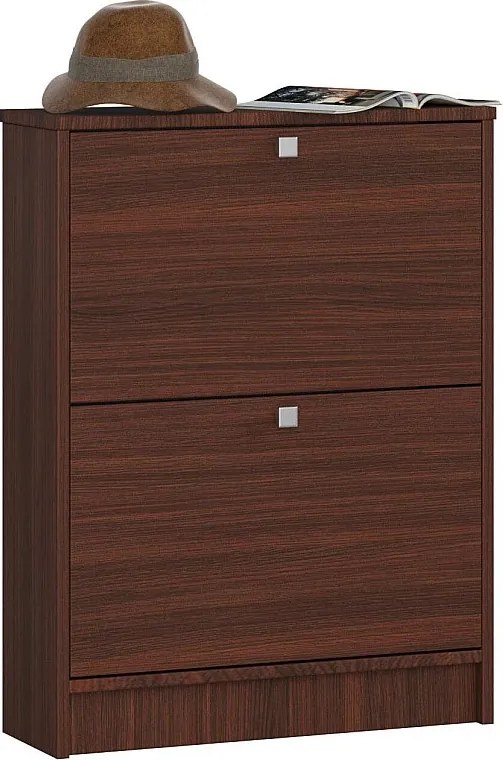 Szafka na buty AKORD Wenge 60 cm 2 drzwi kolor Wenge mat 2 półki 60x20x80 cm