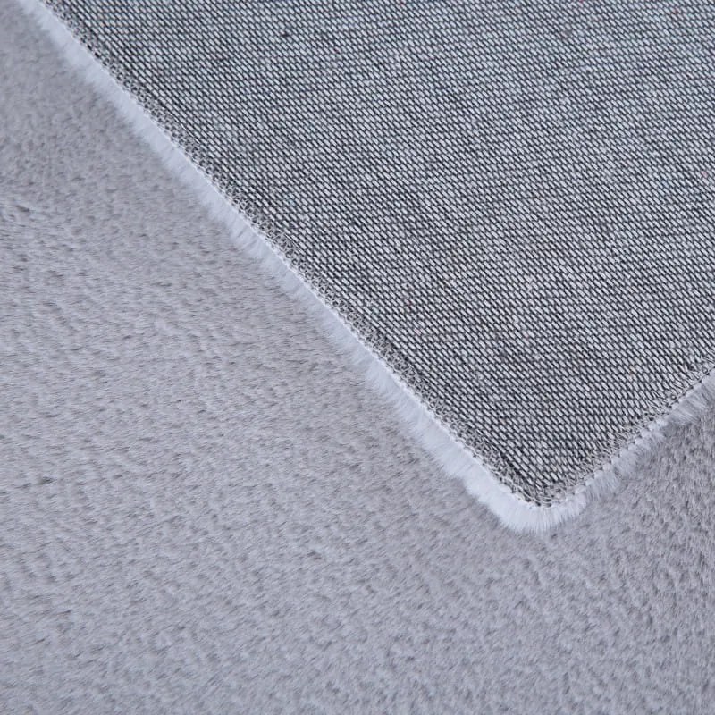 Dywan pluszowy Pouffy srebrny 200 cm x 290 cm