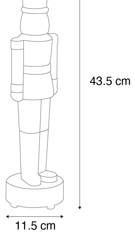 Świąteczna lampa stołowa biała z możliwością ściemniania LED i ładowania RGBW-IC - Nutcracker