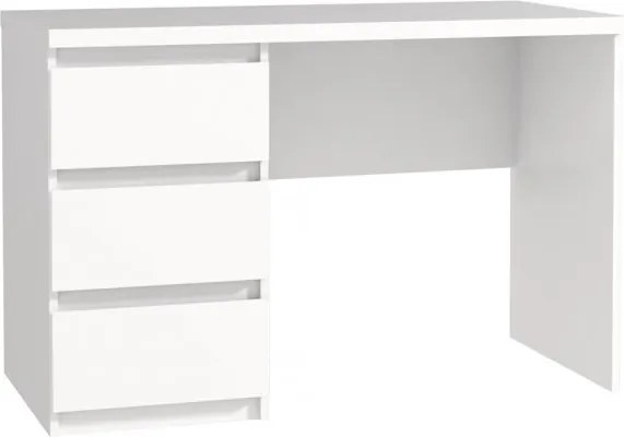 Biurko białe z trzema szufladami MT974