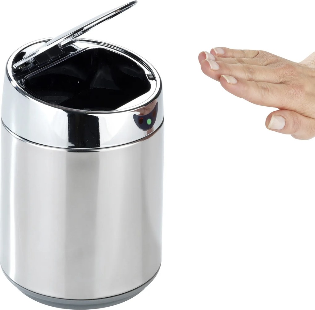 Kosz łazienkowy automatyczny SENSO, stal chromowana