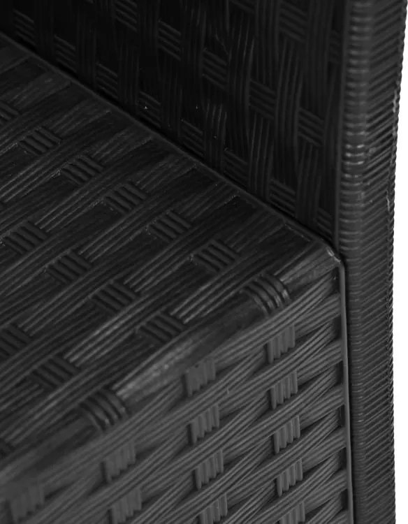 Sofa ogrodowa 2-osobowa Livora 007 z poduszką, czarna