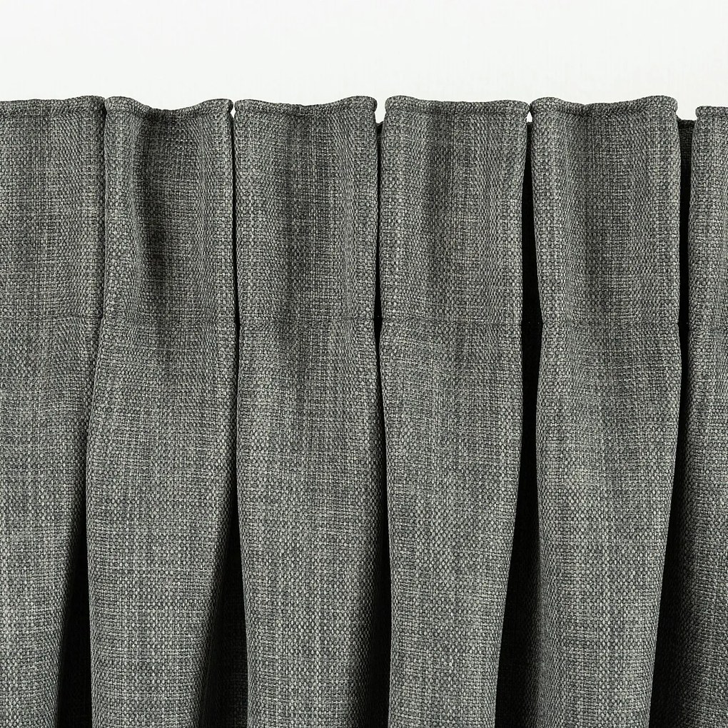 Zasłona zaciemniająca na taśmie marszczącej blackout strukturalny ciemny szary 140 x 280 cm 1 szt.