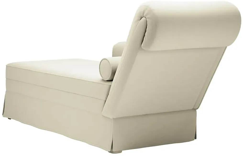 Elegancki kremowy szezlong tapicerowany aksamitem M1-P86