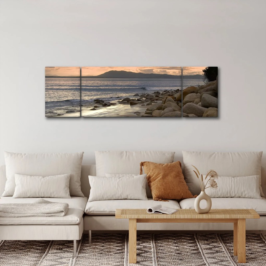 Obraz - Morze i góry (170x50 cm)