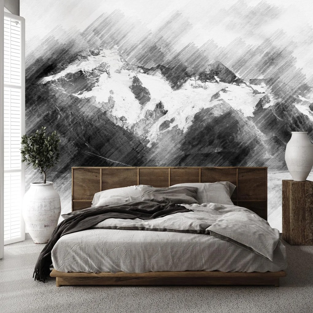 Fototapeta - Rysunek gór (196x136 cm)