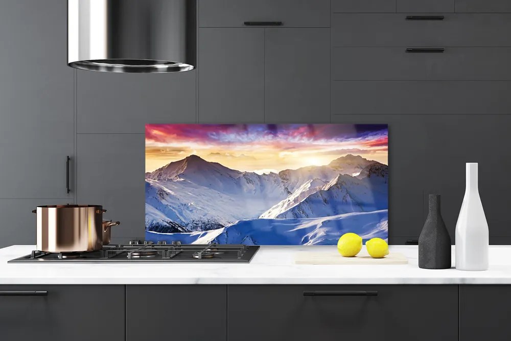 Panel Szklany Majestat Śnieżnych Szczytów