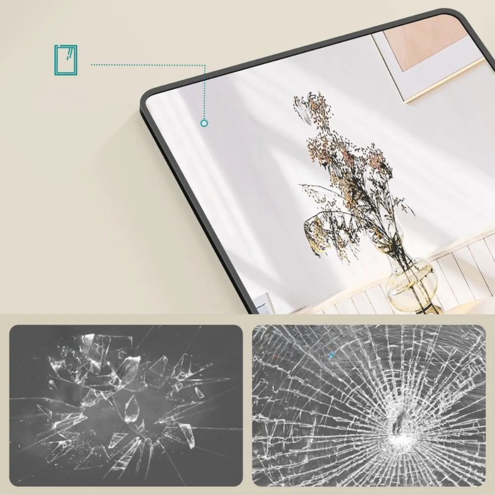 Lustro prostokątne NOIR, 160x50 cm, czarne SongmicsHome