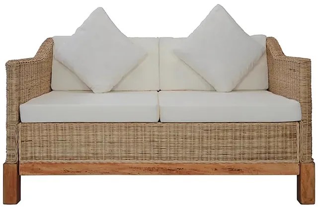 2-częściowy zestaw wypoczynkowy, dwie sofy, naturalny rattan K9-N09