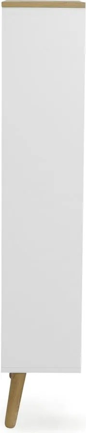 Biała szafka na buty z nogami z drewna dębowego Tenzo Dot