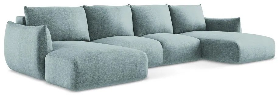 Niebieski rozkładany narożnik (w kształcie litery U) Leila – Makamii