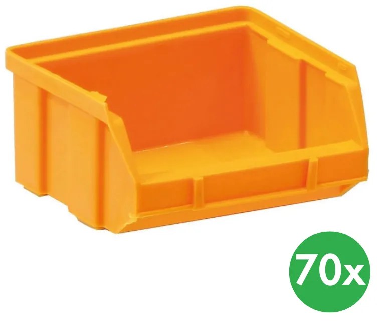 Plastikowe pojemniki BASIC, 100 x 95 x 50 mm, 70 szt., żółto-pomarańczowy