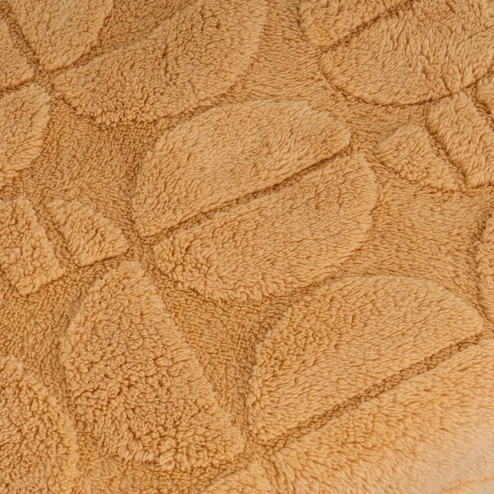 Żółty koc z mikropluszu 130x160 cm Mid Century – Casa Selección