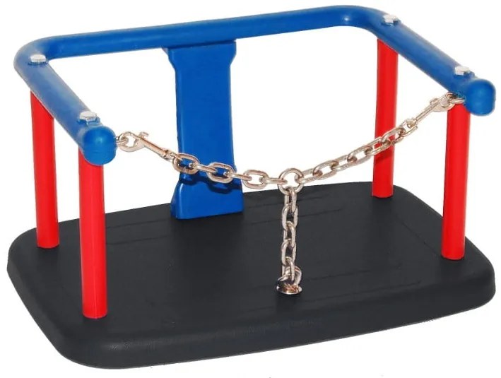 Siedzisko kubełkowe dla dzieci huśtawka z aluminiowym czarnym wkładem i łańcuchem