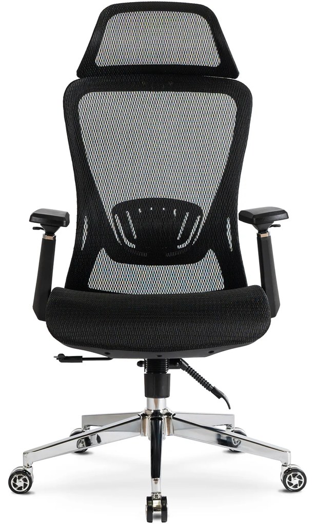 Fotel Biurowy Ergonomiczny Obrotowy LITOS Czarny Nowoczesny