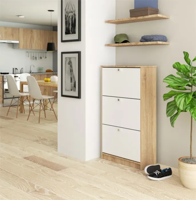 Szafka na buty w kolorze dąb sonoma/biały Z2-Z50